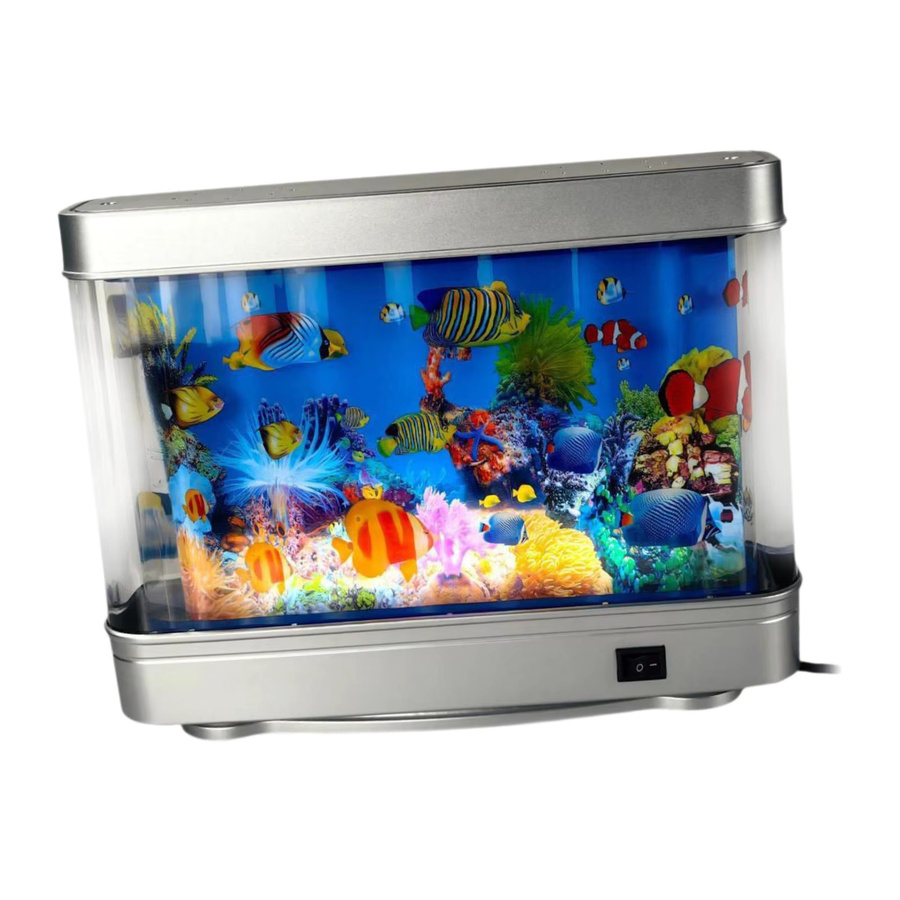Baoblaze Aquarium Nachtlicht in Silber mit Mehrfarbiger Beleuchtung und Transparentem Design - Bild 2