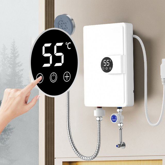 kbxlife Smart Inverter Elektrischer Warmwasserbereiter Durchlauferhitzer mit LED-Touch-Steuerung in Weiß - Bild 1