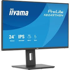 iiyama ProLite XB2497HSNH-B1 Computerbildschirm, 23.8 Zoll Full HD IPS Monitor, Schwarz, HDMI, DisplayPort, USB-C, Ethernet/LAN - Bild 1