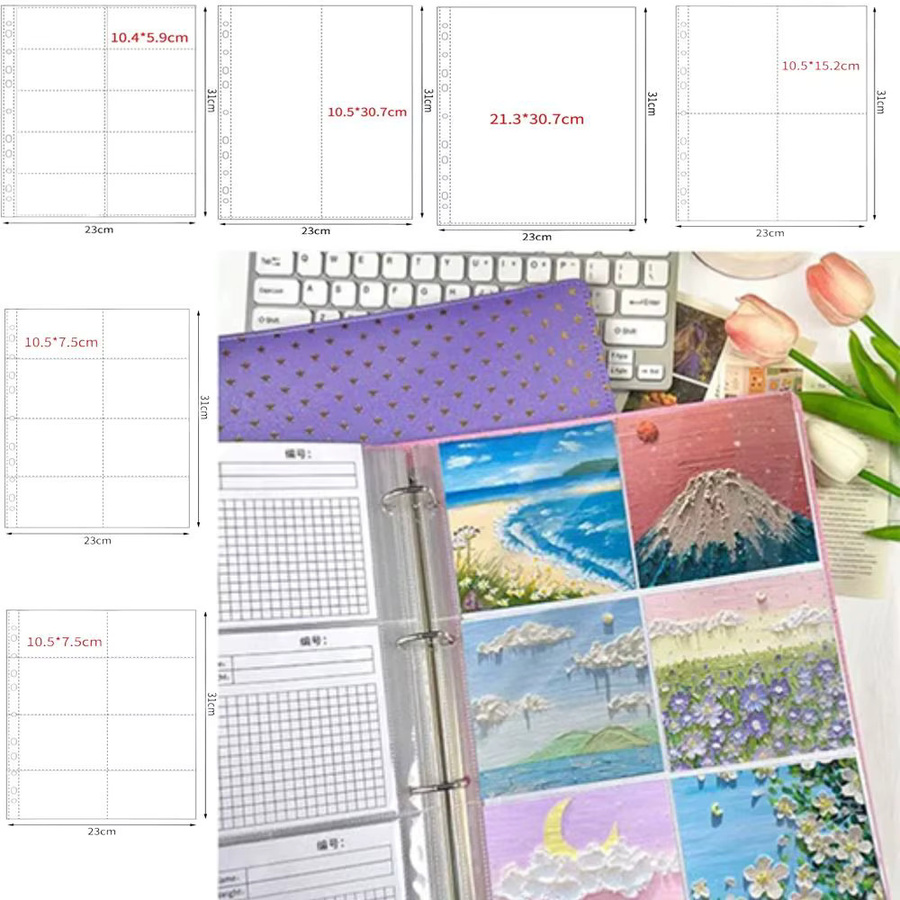 A4 Kpop Fotocard Binder Nachfüllseiten aus säurefreiem PP in Transparent für Fotoalben und Kartensammlungen - Bild 1