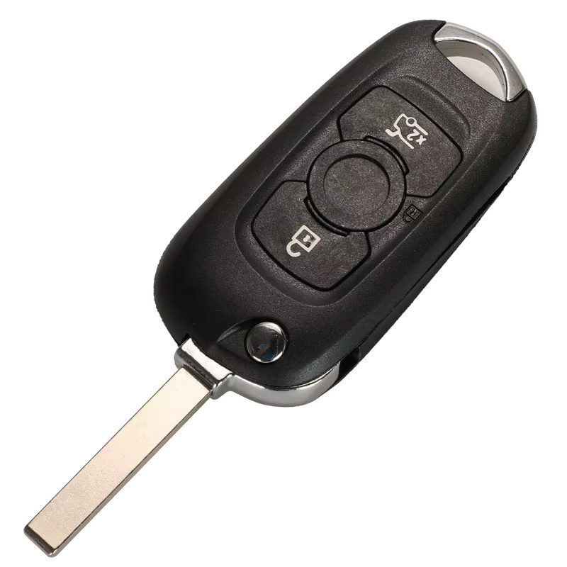 Jingyuqin ID46 Flip Auto Schlüssel Fernbedienung 315/433 MHz in Schwarz für Opel Astra K, Buick Verano, Regal, Excelle GT/XT und LaCrosse mit 3 Tasten - Bild 2