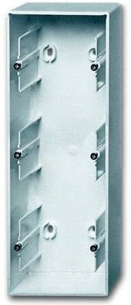 Busch-Jaeger 3fach Aufputzgehäuse aus Aluminium in Weißaluminium RAL 9006 Matt - Bild 1