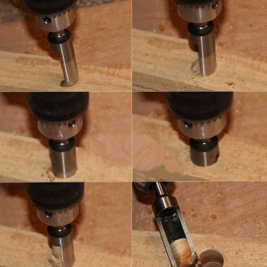 Holzstopfenschneider Set in Silber mit verschiedenen Größen von 6 mm bis 16 mm und 1/4 bis 5/8 Zoll - Bild 3