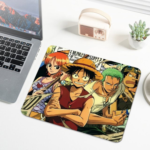 Bandai One Piece Leder-Mauspad mit Anime-Motiv Luffy und Nami, Multicolor - Bild 1