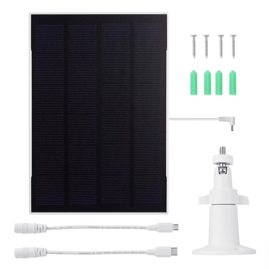 ELEGEEK Solarpanel für Ring Stick Up Cam und Spotlight Cam, 4W Solarladegerät mit integriertem Spannungsregler, Schwarz - Bild 5