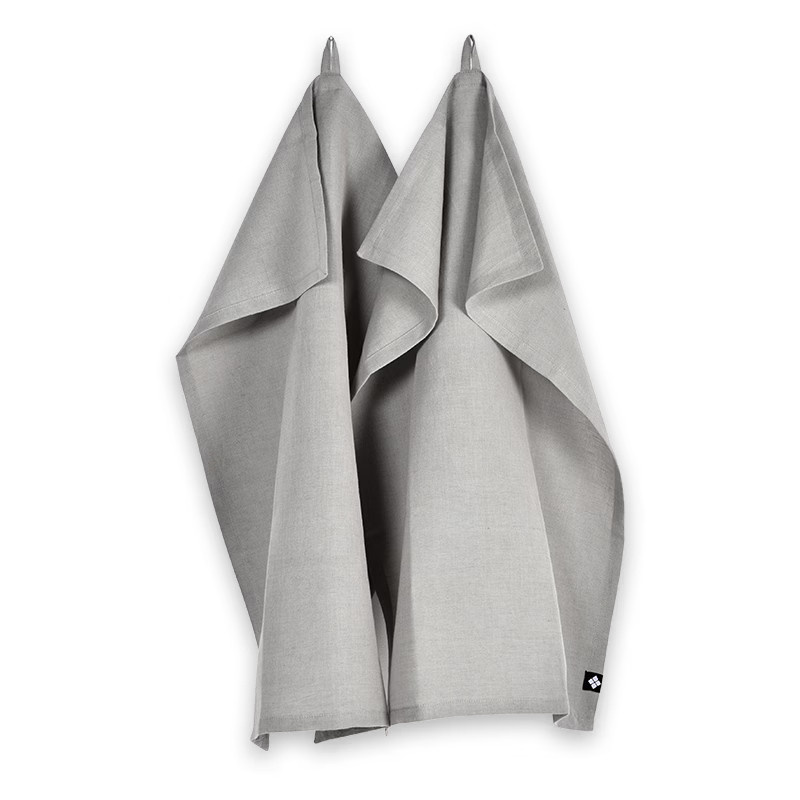 Breath of Nature Geschirrtuch Earth Stone, 2er-Pack, halb-Leinen, Beige und Grau, hochabsorbierend - Bild 1