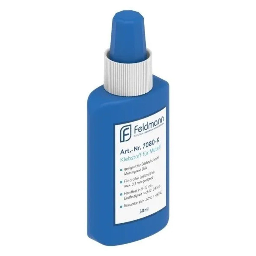 FeNau Sofortklebstoff für Edelstahl und Kunststoff, hitzebeständig bis 150 Grad, 50 ml Tube - Bild 2