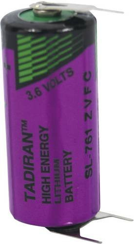 Tadiran Batteries SL 761 PT Spezial-Batterie Lithium 3.6V 1500 mAh mit U-Lötpins 2/3AA - Bild 1
