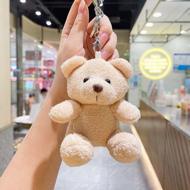 Binchi Fitness Schlüsselanhänger Bär, Rosa Herz, Beige, Unisex - Bild 1