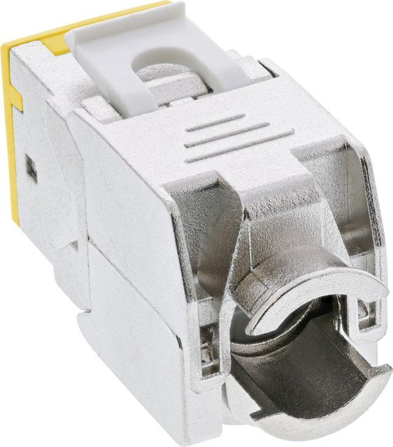 8er Pack InLine Keystone RJ45 Buchsen Cat.6A geschirmt Ethernet LAN gelb - Bild 1