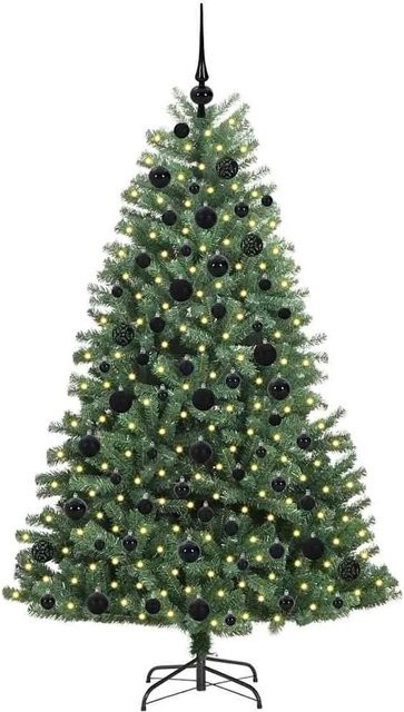 vidaXL Künstlicher Weihnachtsbaum mit 300 LEDs, Grün, Höhe: 180 cm - Bild 1
