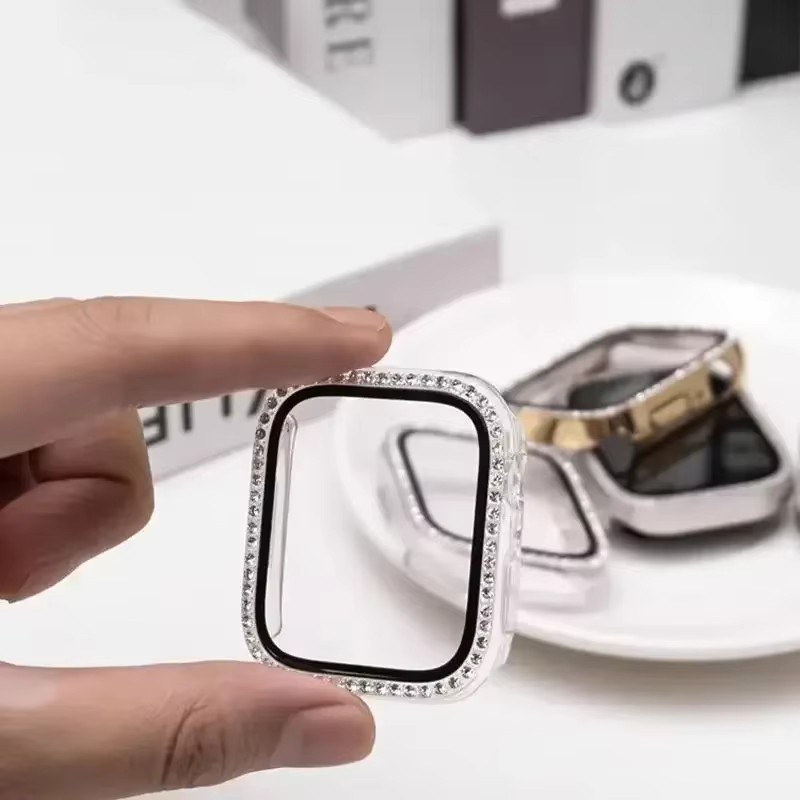 NEY Uhrenzubehör Diamantgehäuse für Apple Watch, Unisex, Rot - Bild 2