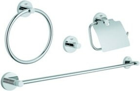 Grohe Bad-Set Essentials 4 in 1 in Chrom mit verdeckter Befestigung - Bild 1