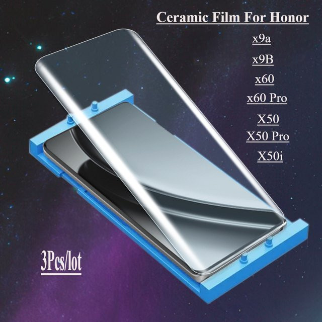 3 Stück Hydrogelfolie für HONOR X9A X9B X40 X50 GT X50i X60 Pro, explosionsgeschützte Displayschutzfolie aus Glas mit Installationsset, transparent - Bild 1