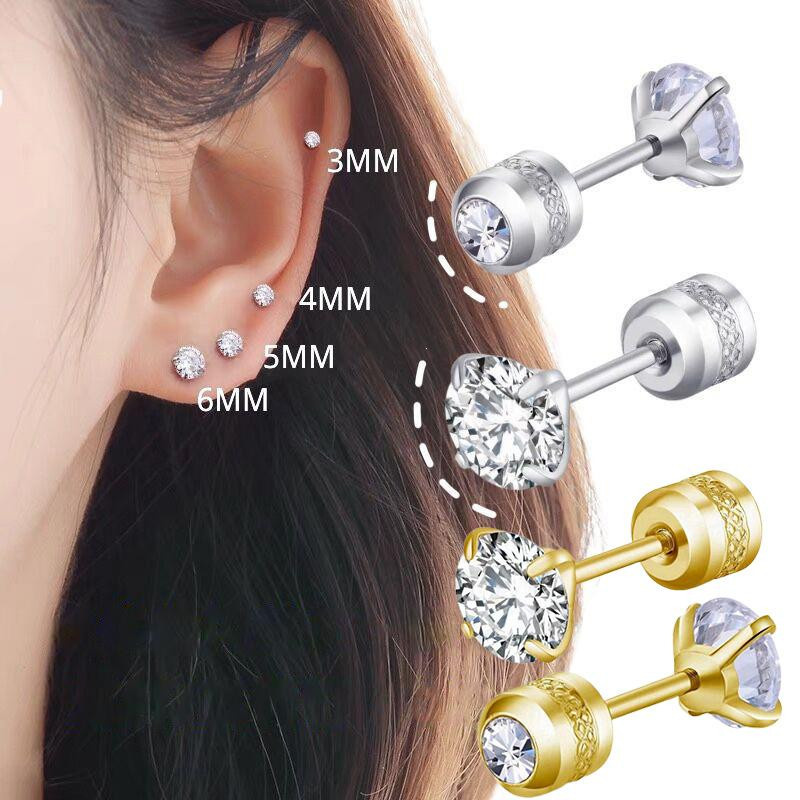 Ohrstecker Edelstahl, Roségold, Zirkonia, Damen - Bild 4