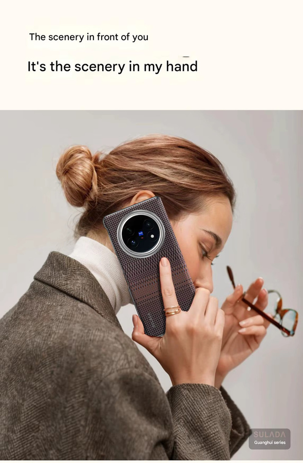 Vivo X Fold 5 Business Schutzhülle aus ultradünnem Leder mit Kohlefasermuster und Magnetfunktion in Blau - Bild 2