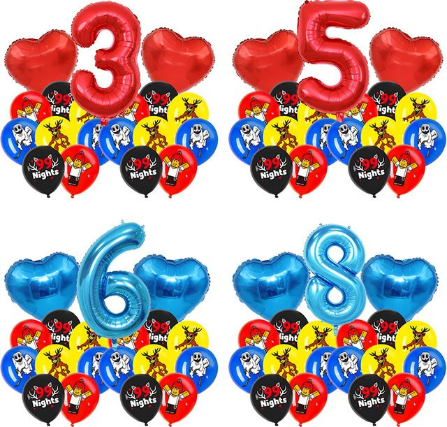 Potdemiel 99-Nacht im Wald, Ballons-Set, Party-Dekoration - Bild 1