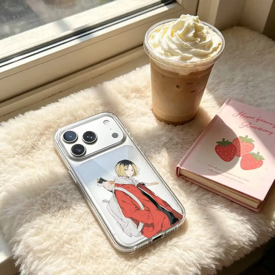 Transparente Handyhülle mit Anime Kenma Kozume Motiv für iPhone 17 16 15 14 13 12 11 Pro Max Plus X XR XS Max Air kompatibel - Bild 2