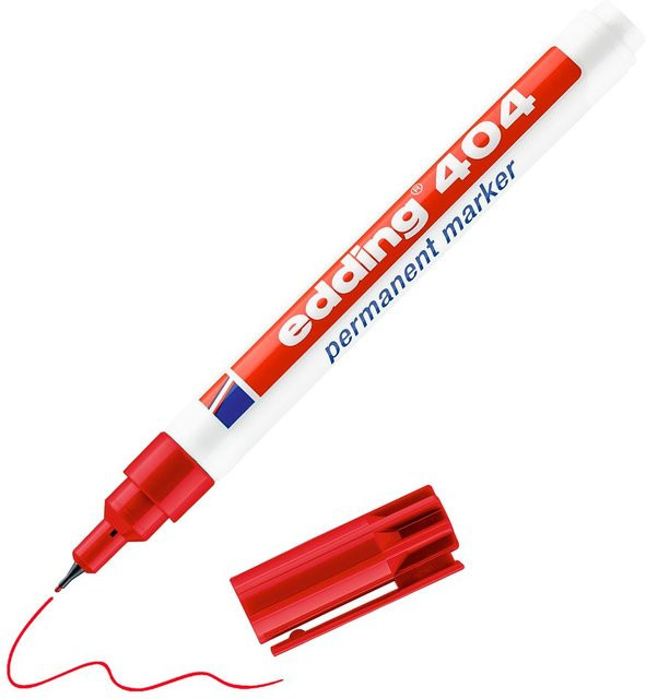 edding 404 Permanent-Marker mit feiner Spitze in Rot - Bild 1