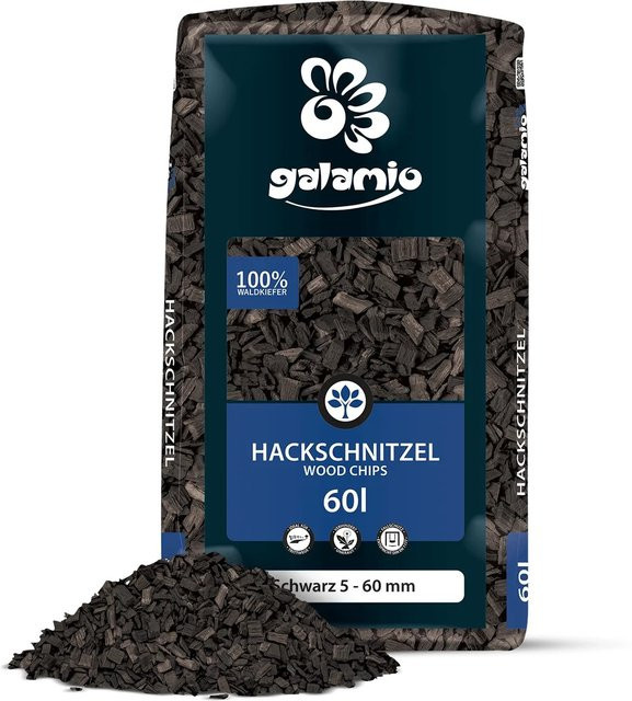 Galamio Holzhackschnitzel Schwarz 60 l - Bild 1