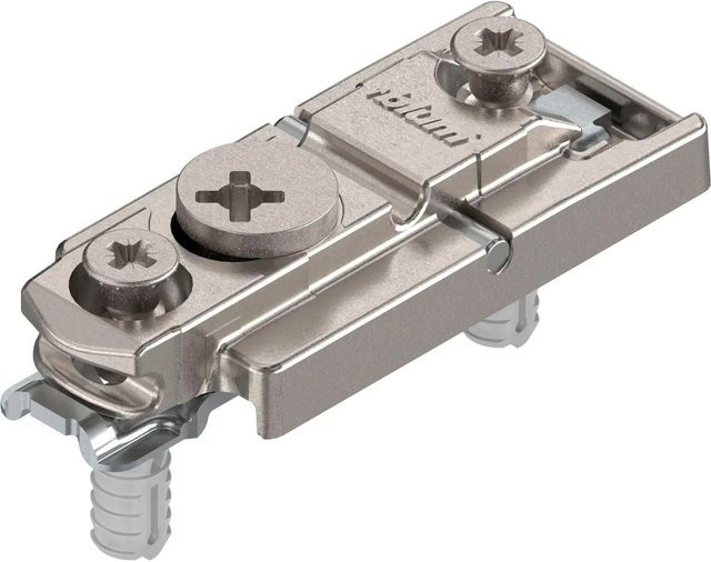 Blum Exzenter-Montageplatte Clip Gerade Expando Distanz 0 mm in Zink Silber - Bild 1