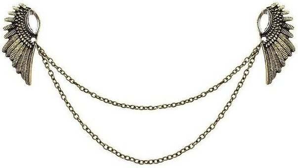 Broschen Baumblatt, Anstecknadeln, Unisex, grau - Bild 1