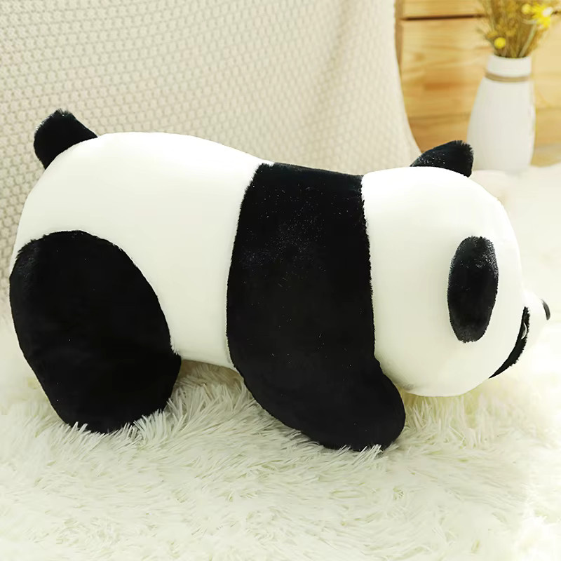 pangcangshu Panda Puppe, Plüsch Tier, Weiß, Schwarz, Bunt / Mehrfarbig - Bild 5