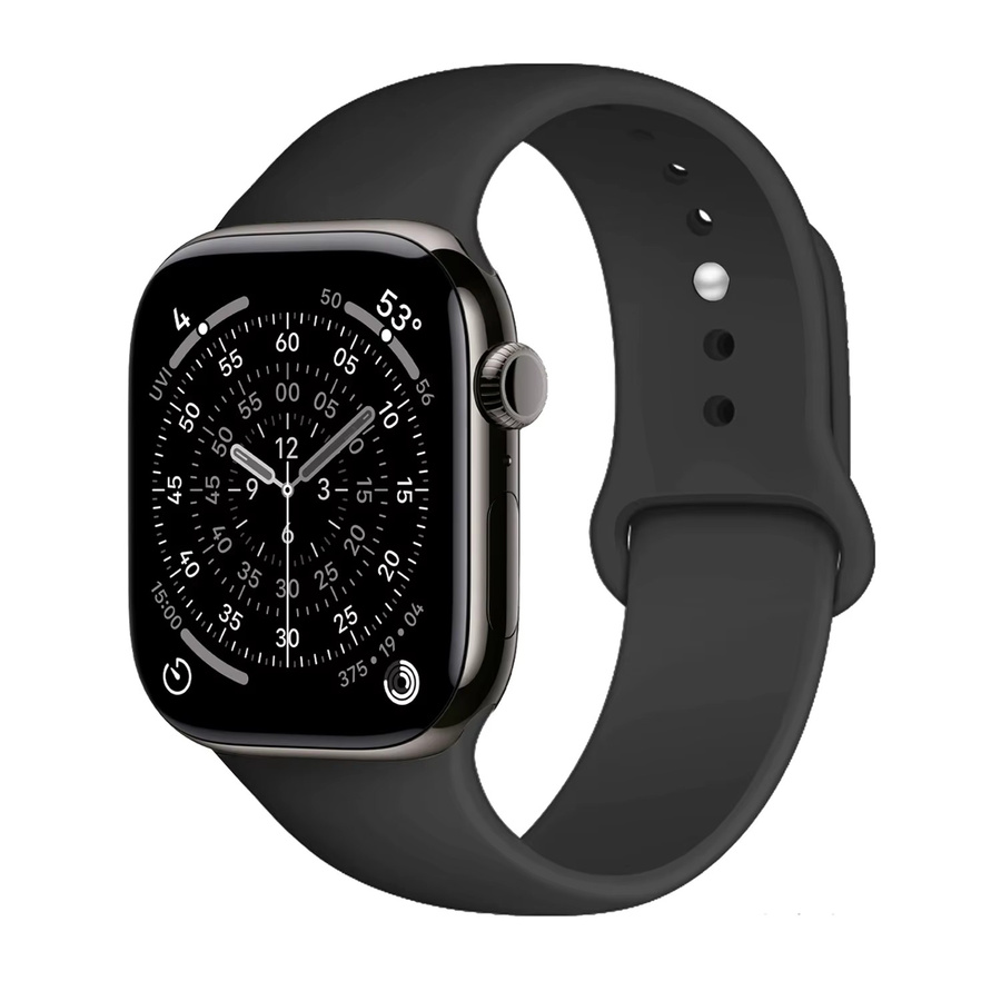 PEO Uhrenarmband Silikon, Schwarz, Unisex - Bild 1
