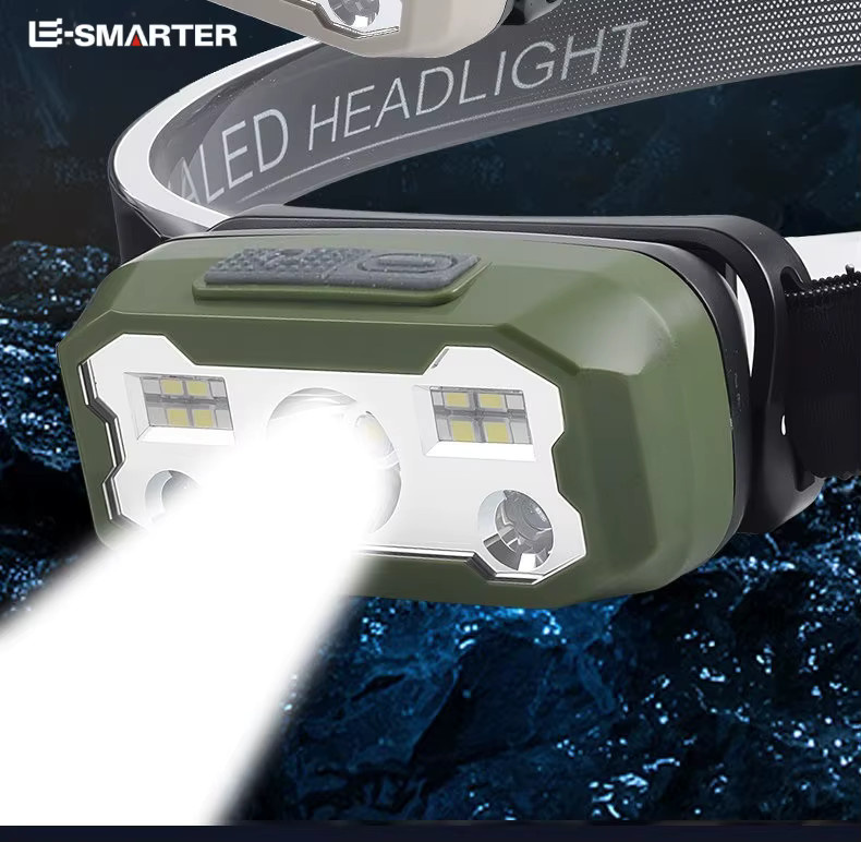 ESMARTER Dual-Source-Induktionsscheinwerfer in Grün, superhelles Kopflicht für Nachtangeln und Bergsteigen - Bild 4