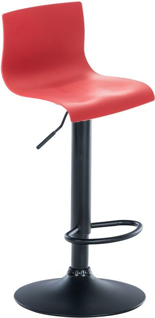 CLP Barhocker Hover mit Lehne und drehbarer Kunststoff-Sitzfläche sowie Metallgestell, höhenverstellbarer Barstuhl im modernen Design - Bild 1