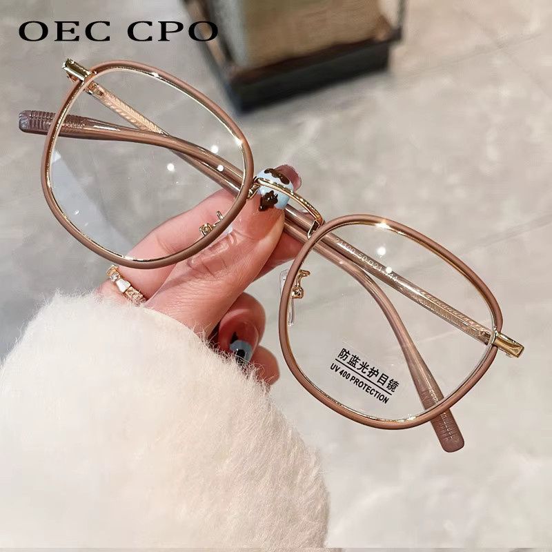 OEC CPO Korrektionsbrille, Quadratisch, Vollrand, Metall, Unisex, transparent, gold - Bild 2