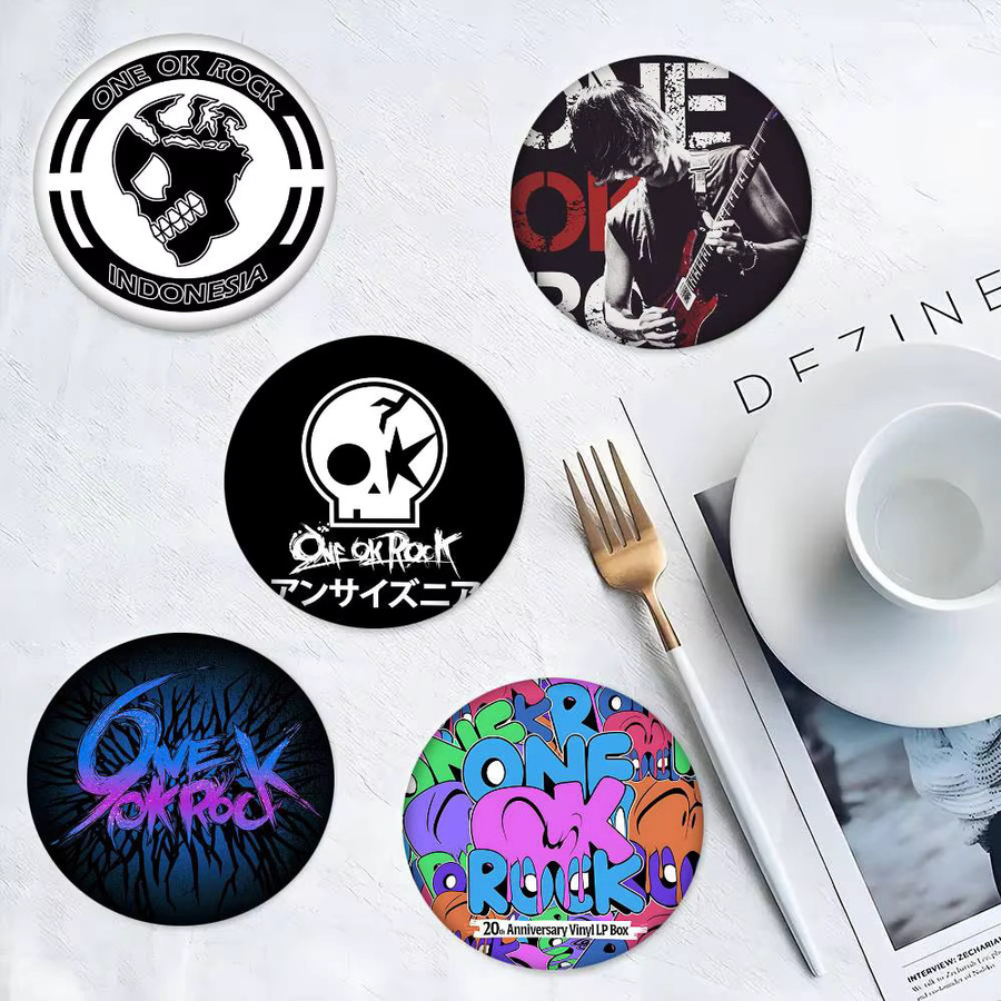 ONE OK ROCK Logo-Brosche, Emaille-Pin, rund - Bild 3