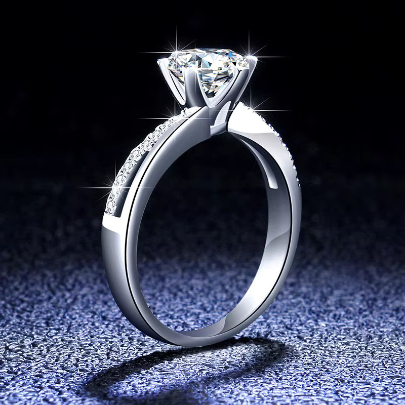 Ring 925 Silber, Moissanite, Damen - Bild 2