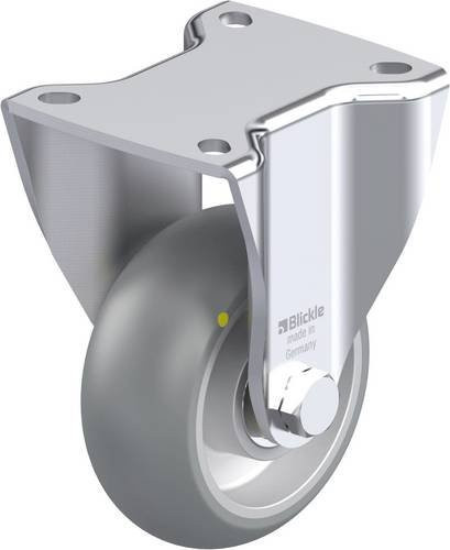 Blickle Stahlblech-Bockrolle 101K-1-AS-CO in Silber, Rad-Durchmesser: 100 mm, Tragfähigkeit: 420 kg - Bild 1