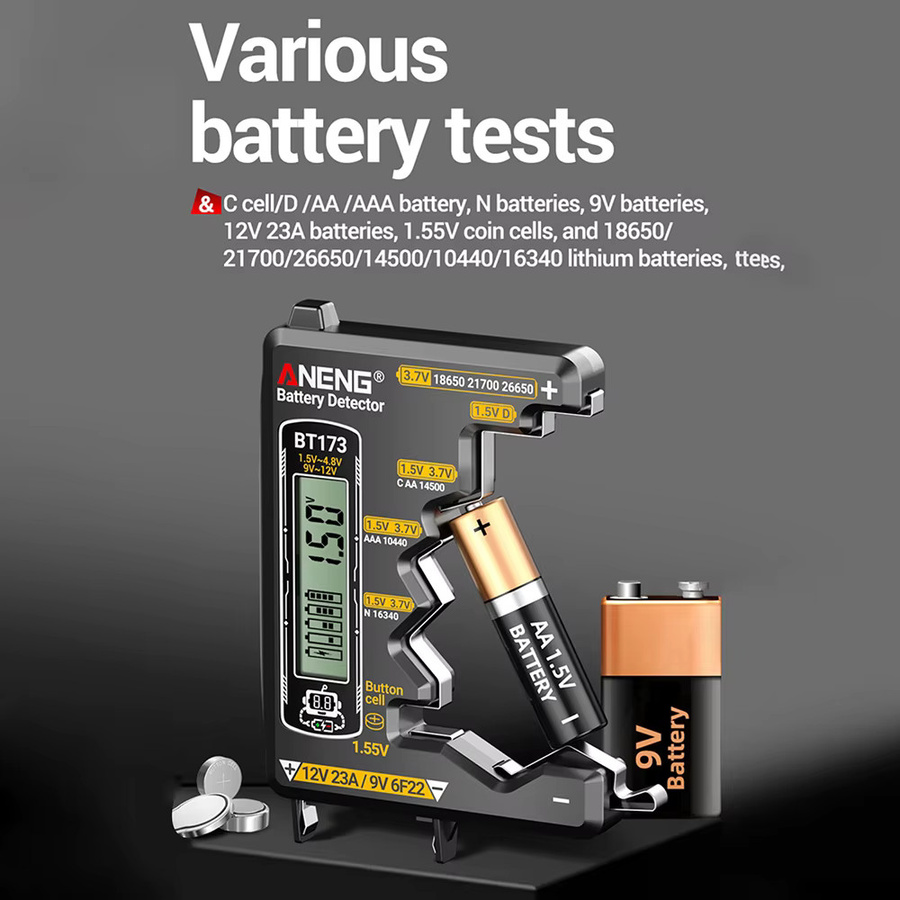 Gaqqee BT173 Hochpräziser Batterieleistungsdetektor und Batteriespannungsmesser in Schwarz - Bild 4