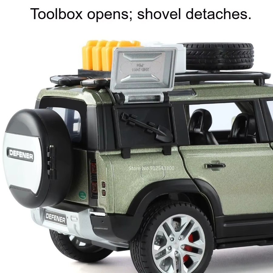 RMZ city Land Rover Defender 110 Range Rover SV, Automodell, 1:24, mit Licht und Sound - Bild 4