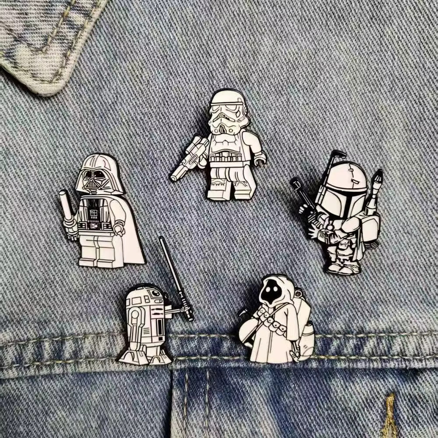 Star Wars Broschen-Set, 5-teilig, Emaille-Pins, Unisex, Bunt - Bild 3