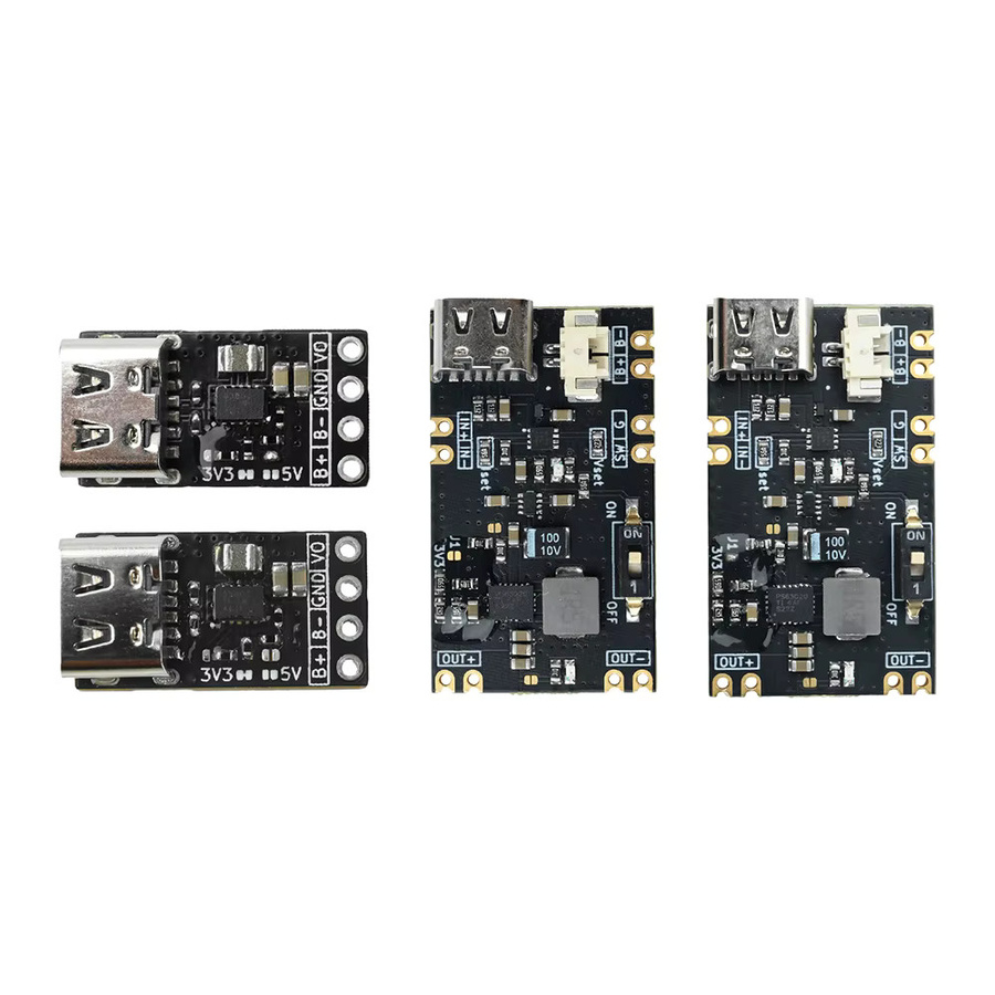 Gaqqee UPS Unterbrechungsfreie Stromversorgung Modul mit 3,3V/5V Ausgang, 1A/1,5A Lithium-Batterie-Lademodul und Typ-C Anschluss, Schwarz - Bild 4