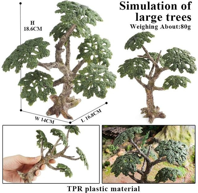 Oenux Simulation Heimdekoration Stein Baumstumpf Baobab Kakteen, Tiermodell, ab 3 Jahren - Bild 1