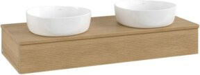 V&B Waschtischunterschrank Antao mit Frontstruktur in Honig Eiche, B/T/H: 120 x 50 x 19 cm - Bild 1