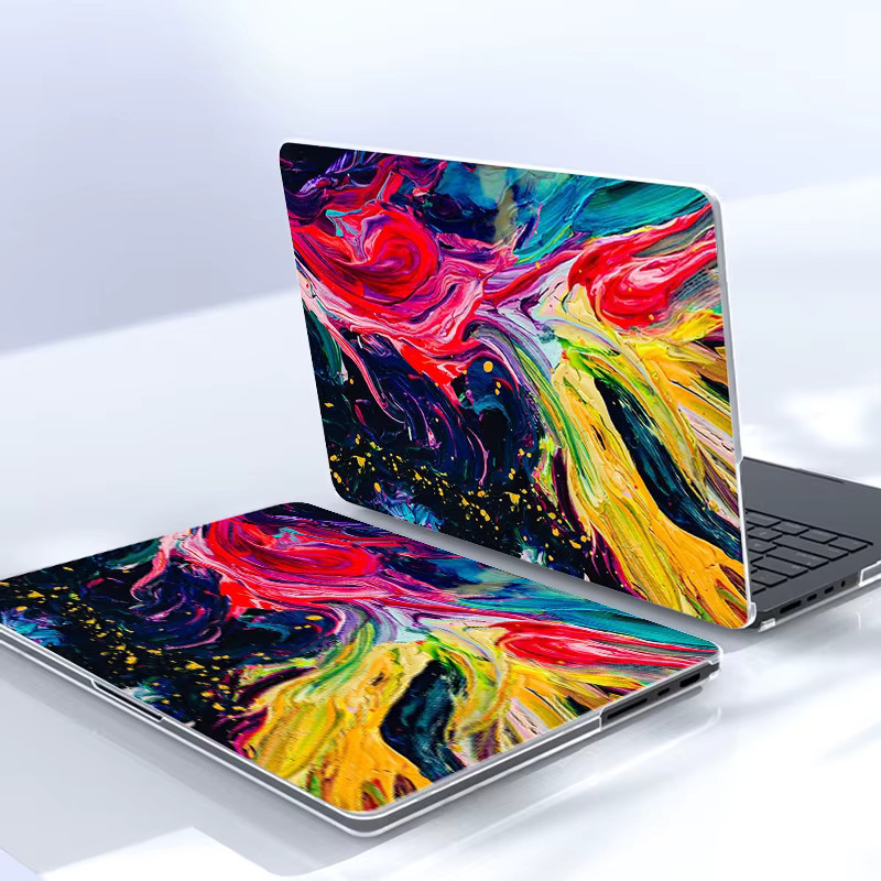 Stoßfeste Hartschalen-Laptop-Hülle mit Ölgemälde-Design für Apple MacBook Air 13,3 Zoll und MacBook Pro 13,3 Zoll, Multicolor - Bild 2