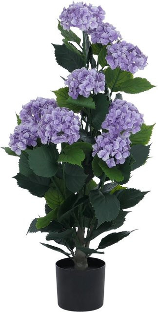 Künstliche Hortensie MCW Q86 in Lila, Dekopflanze aus Polyethylen, Höhe: 90 cm, Breite: 50 cm, Tiefe: 50 cm - Bild 2