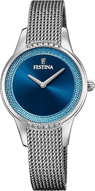 Festina Damenuhr, Quarz, Edelstahl, Blau, 30 mm, 5 ATM - Bild 1