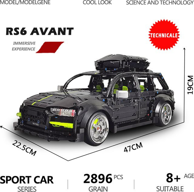 Yangkili Technische R Avant Auto Station Wagon, Modell Bausteine, 1:10, ab 8 Jahren - Bild 1