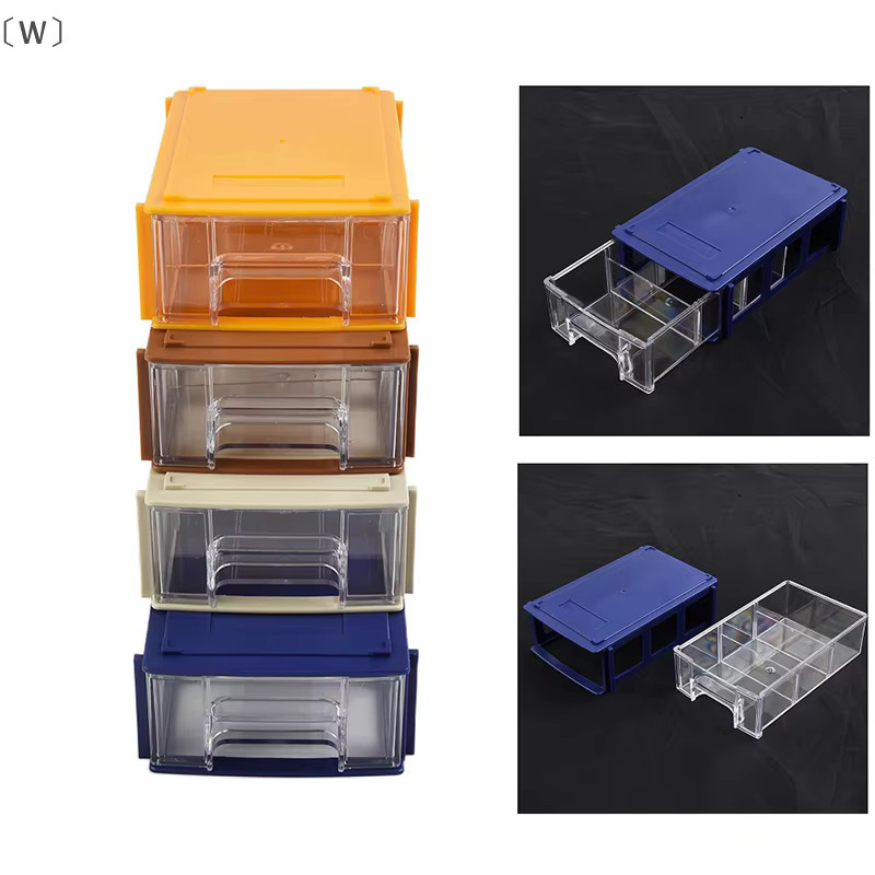 ieniaW Parque Aufbewahrungsbox aus Kunststoff in Grau, stapelbarer Organizer für Hardware-Teile, Schrauben und Werkzeuge mit Schubladenfunktion - Bild 3