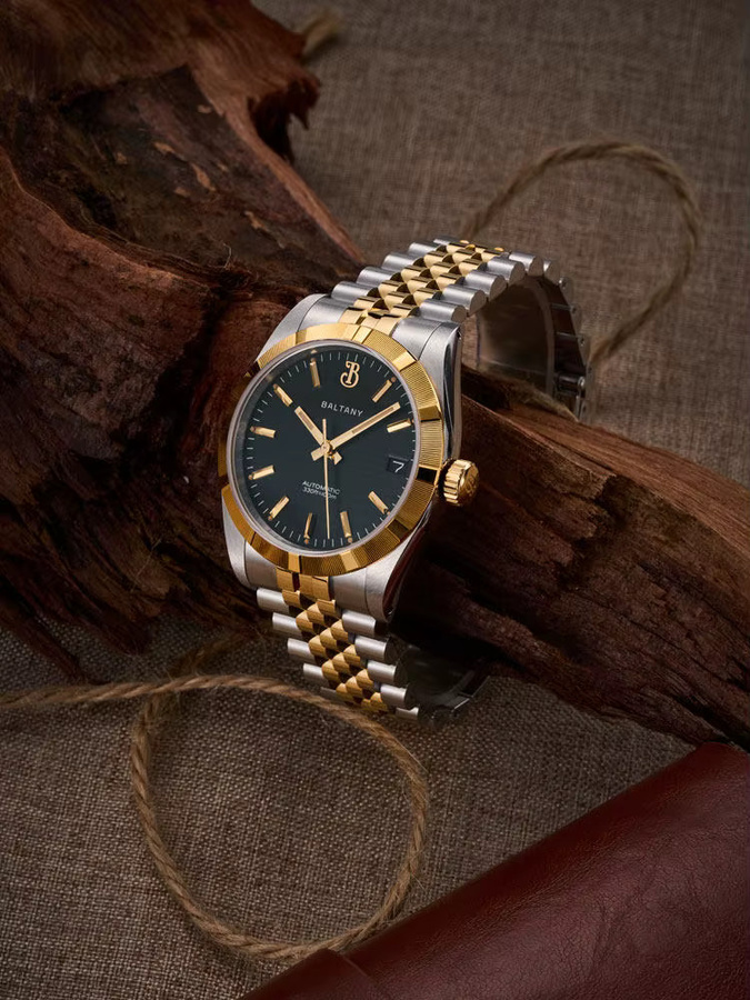 Baltany Armbanduhr Automatik, Edelstahl, 36 mm, Herren, Schwarz - Bild 1