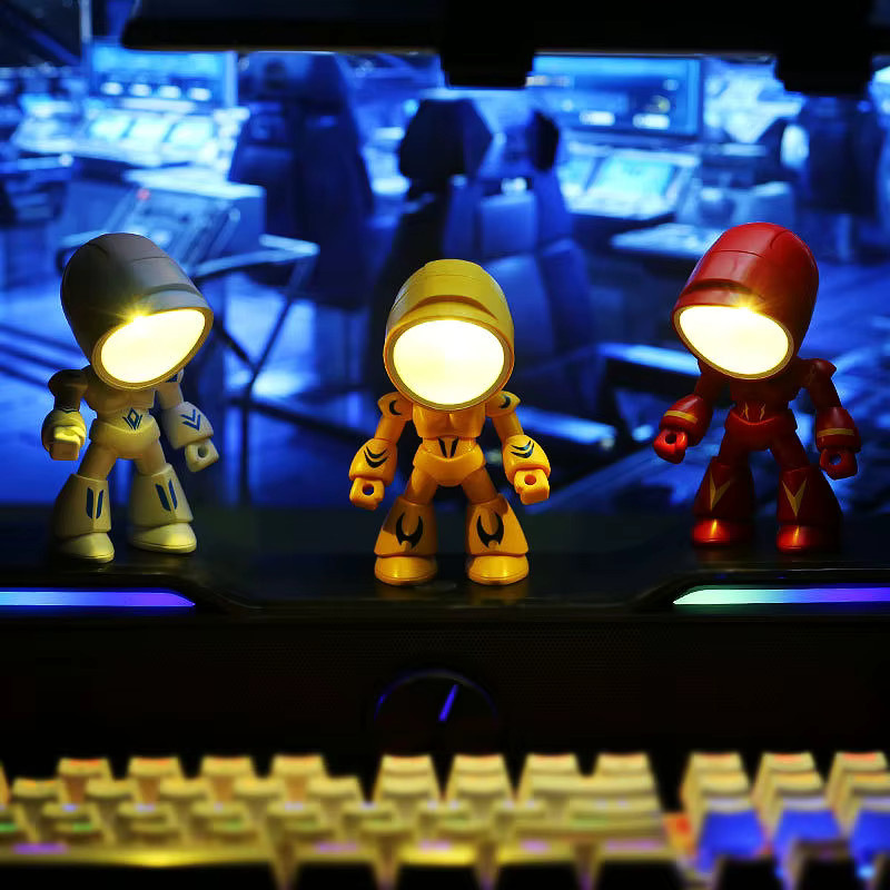 IEEYEEY Mini LED Nachtlicht Polizei Cartoon Schreibtischlampe für Kinder in Weiß und Multicolour - Bild 3