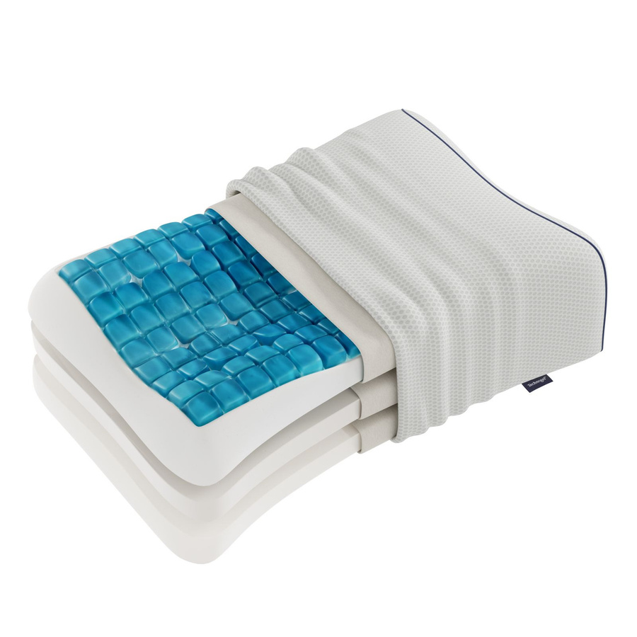 Technogel New Generation Original Anatomic Curve Orthopädisches Nackenstütz-Kopfkissen aus Gel-Memory-Foam höhenverstellbar B/T/H: 66 x 40 x 10 cm - Bild 2