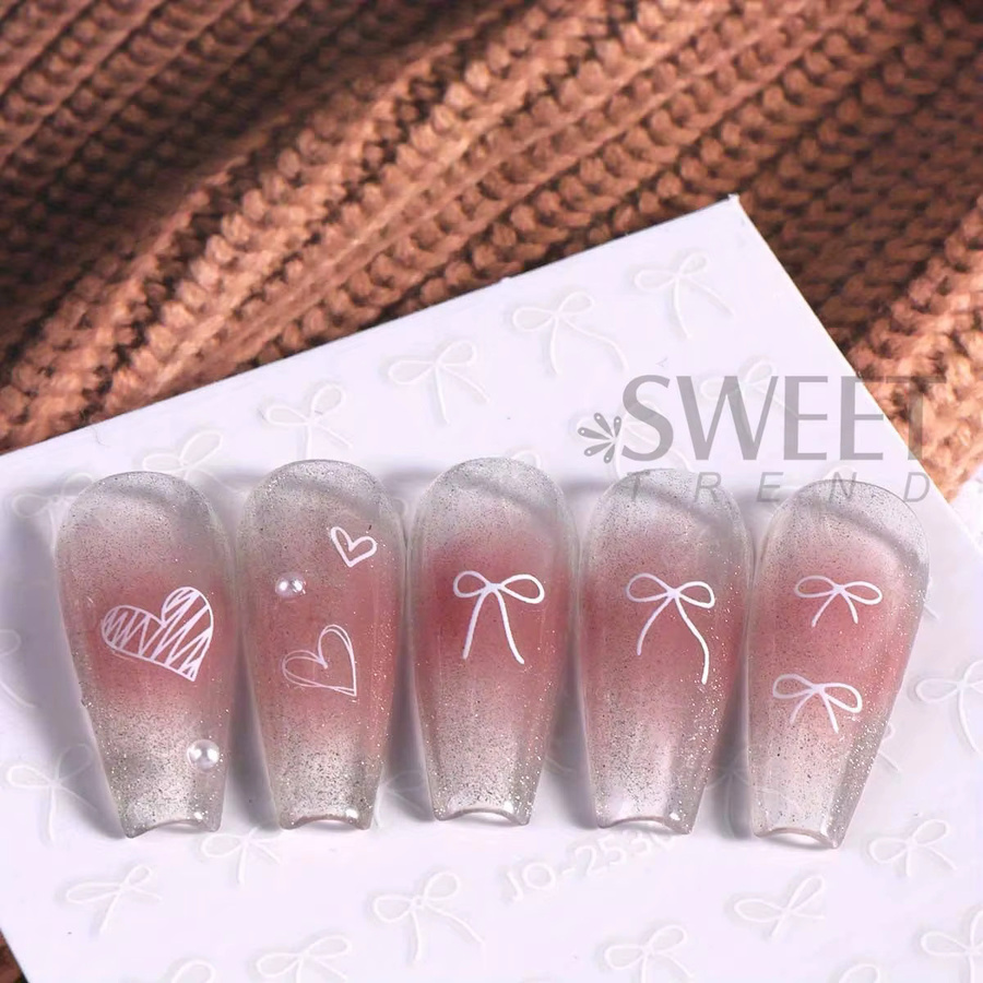 SWEET TREND Nail Art Sticker, Metallic Gold Silber, 6 Stück - Bild 2