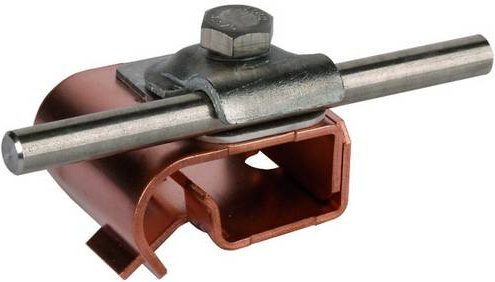 DEHN Zweimetall-Dachrinnenklemme aus Kupfer und Messing in Mehrfarbig - Bild 1